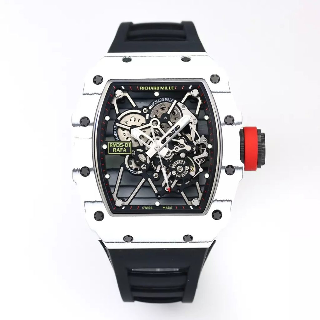 ĐỒNG HỒ RICHARD MILLE RM35-01 CHẾ TÁC VỎ CARBON MẶT ĐEN NHÀ MÁY BBR 44MM