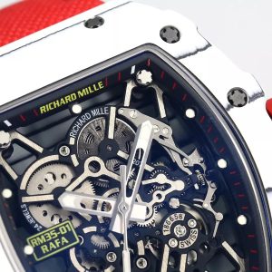 ĐỒNG HỒ RICHARD MILLE RM35-01 REPLICA 11 DÂY VẢI ĐỎ NHÀ MÁY BBR 44MM