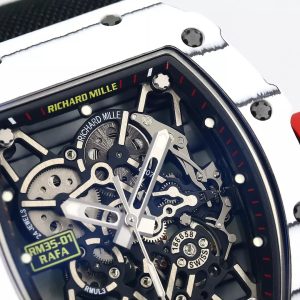 ĐỒNG HỒ RICHARD MILLE RM35-01 REPLICA VỎ CARBON VÂN ĐEN BBR 44MM