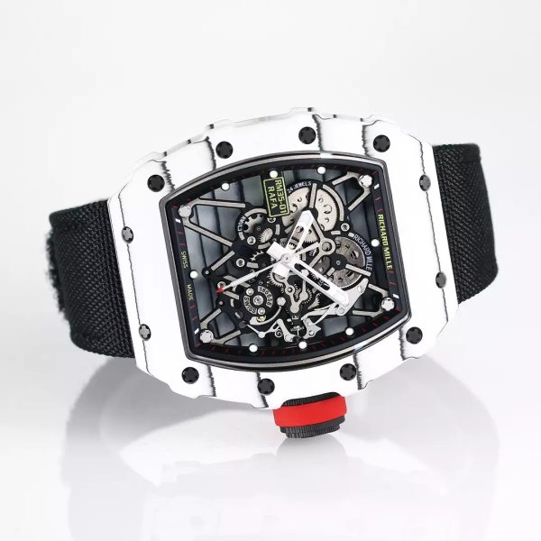 ĐỒNG HỒ RICHARD MILLE RM35-01 REPLICA VỎ CARBON VÂN ĐEN BBR 44MM