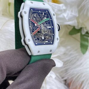 ĐỒNG HỒ RICHARD MILLE RM67-02 REPLICA V3 CARBON TRẮNG 38,7X47,52MM