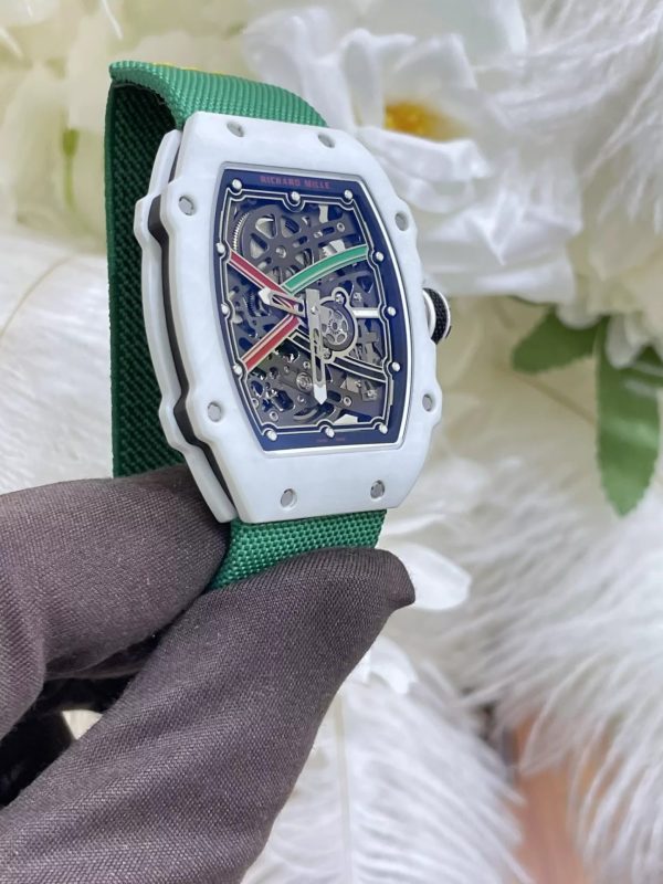 ĐỒNG HỒ RICHARD MILLE RM67-02 REPLICA V3 CARBON TRẮNG 38,7X47,52MM