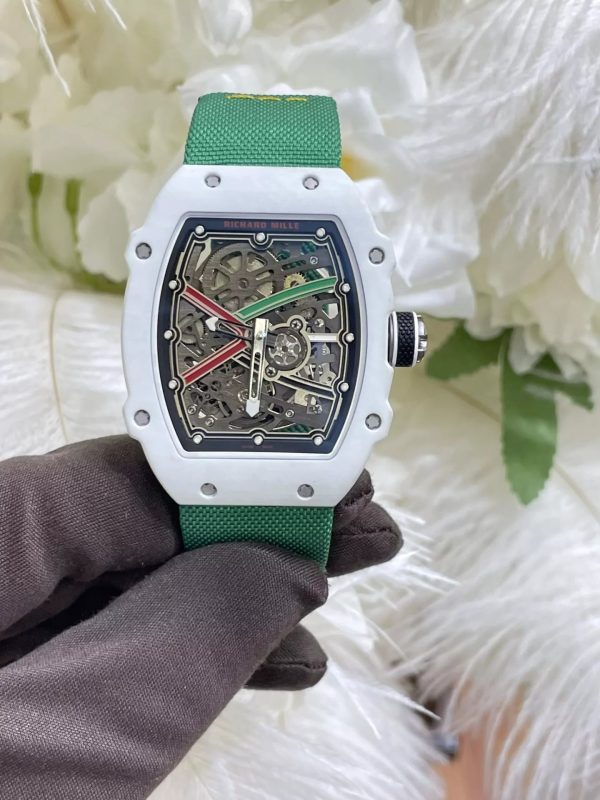 ĐỒNG HỒ RICHARD MILLE RM67-02 REPLICA V3 CARBON TRẮNG 38,7X47,52MM