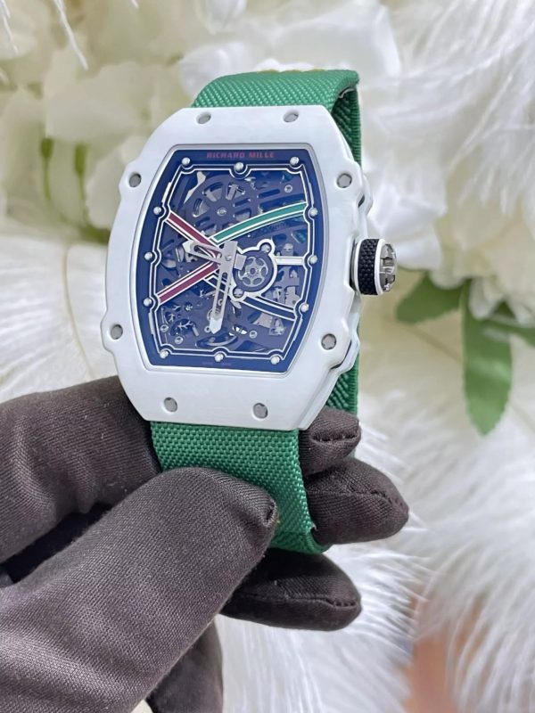 ĐỒNG HỒ RICHARD MILLE RM67-02 REPLICA V3 CARBON TRẮNG 38,7X47,52MM