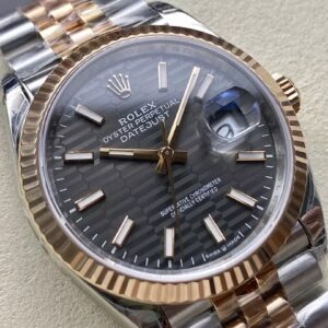 ĐỒNG HỒ ROLEX DATEJUST 126233 REPLICA MẶT XẾP GẠCH XÁM NHÀ MÁY VS 36MM