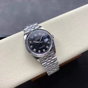 ĐỒNG HỒ ROLEX DATEJUST 126234 FAKE MẶT ĐEN CỌC KIM CƯƠNG VSF 36MM