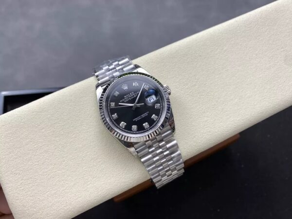 ĐỒNG HỒ ROLEX DATEJUST 126234 FAKE MẶT ĐEN CỌC KIM CƯƠNG VSF 36MM