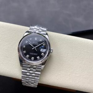 ĐỒNG HỒ ROLEX DATEJUST 126234 FAKE MẶT ĐEN CỌC KIM CƯƠNG VSF 36MM