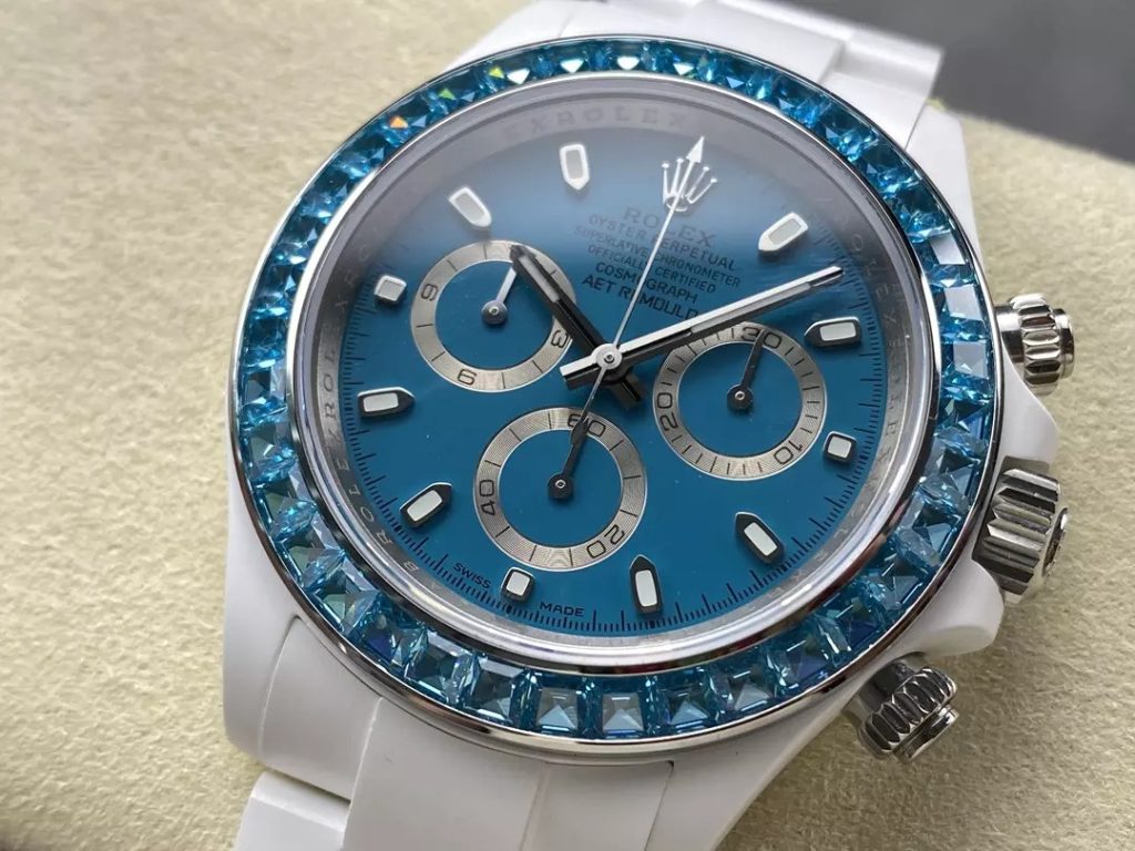 ĐỒNG HỒ ROLEX DAYTONA REPLICA FULL CERAMIC MẶT XANH NHÀ MÁY IPK 40MM