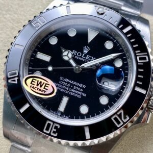 ĐỒNG HỒ ROLEX SUBMARINER REPLICA DATE MẶT ĐEN NHÀ MÁY EWE 40MM