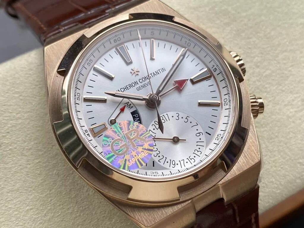 ĐỒNG HỒ VACHERON CONSTANTIN REPLICA MẶT TRẮNG DÂY DA NÂU GRF 41MM