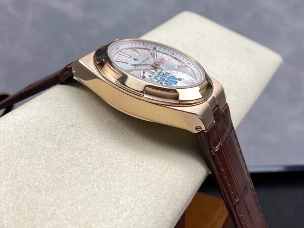 ĐỒNG HỒ VACHERON CONSTANTIN REPLICA MẶT TRẮNG DÂY DA NÂU GRF 41MM