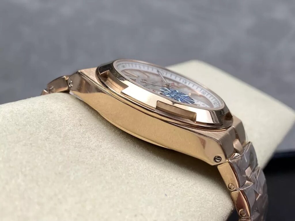 ĐỒNG HỒ VACHERON CONSTANTIN REPLICA MẶT TRẮNG VÀNG HỒNG GRF 41MM