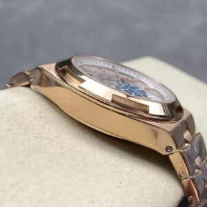 ĐỒNG HỒ VACHERON CONSTANTIN REPLICA MẶT TRẮNG VÀNG HỒNG GRF 41MM