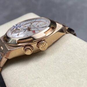 ĐỒNG HỒ VACHERON CONSTANTIN REPLICA MẶT TRẮNG VÀNG HỒNG GRF 41MM