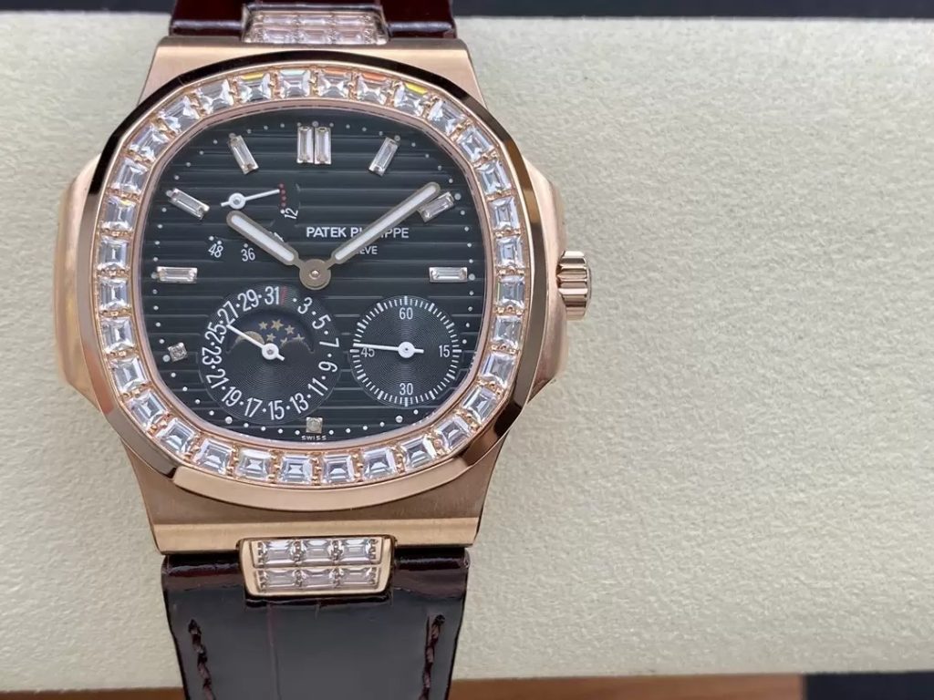 ĐỒNG HỒ PATEK PHILIPPE 5724R REPLICA 11 MẶT ĐEN MẠ VÀNG NHÀ MÁY GR 41MM