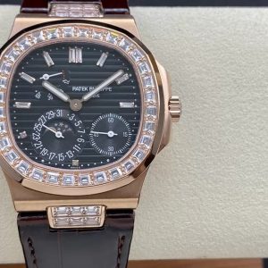 ĐỒNG HỒ PATEK PHILIPPE 5724R REPLICA 11 MẶT ĐEN MẠ VÀNG NHÀ MÁY GR 41MM