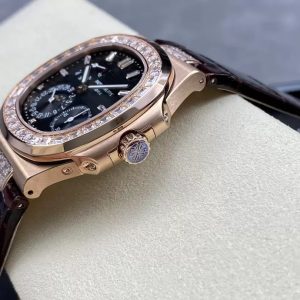 ĐỒNG HỒ PATEK PHILIPPE 5724R REPLICA 11 MẶT ĐEN MẠ VÀNG NHÀ MÁY GR 41MM