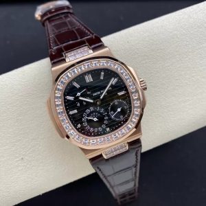 ĐỒNG HỒ PATEK PHILIPPE 5724R REPLICA 11 MẶT ĐEN MẠ VÀNG NHÀ MÁY GR 41MM