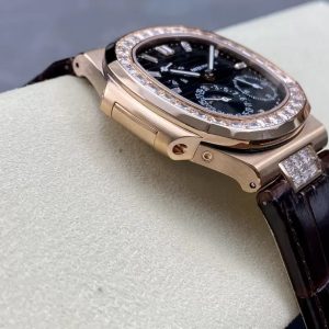 ĐỒNG HỒ PATEK PHILIPPE 5724R REPLICA 11 MẶT ĐEN MẠ VÀNG NHÀ MÁY GR 41MM