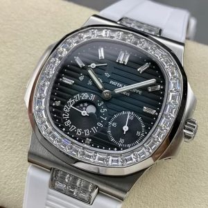 ĐỒNG HỒ PATEK PHILIPPE NAUTILUS 5724 FAKE 11 DÂY CAO SU NHÀ MÁY GR 41MM