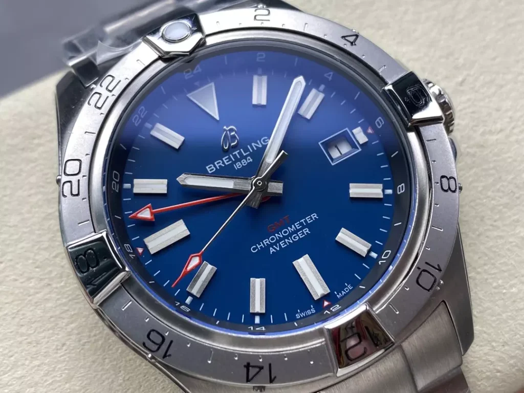 ĐỒNG HỒ BREITLING 1884 REPLICA 11 AVENGER GMT BLUE DIAL NHÀ MÁY BLS 44MM (1)