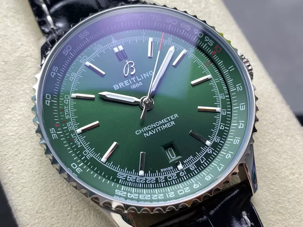 ĐỒNG HỒ BREITLING NAVITIMER FAKE 11 MẶT XANH GREEN NHÀ MÁY BLS 41MM (1)