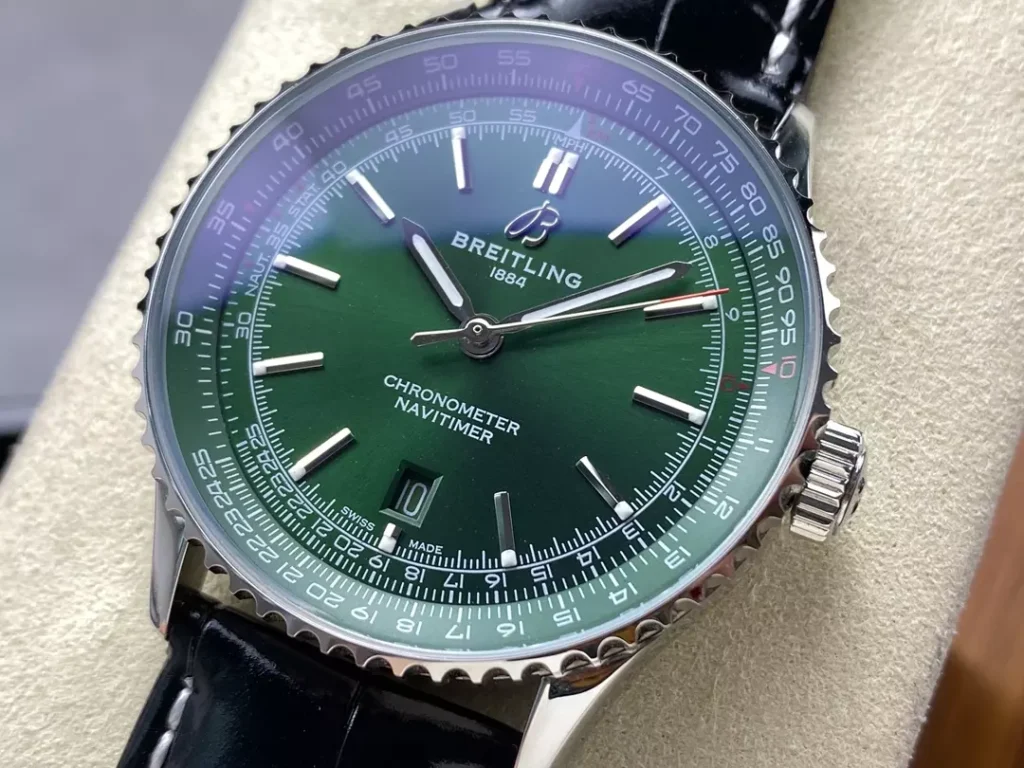 ĐỒNG HỒ BREITLING NAVITIMER FAKE 11 MẶT XANH GREEN NHÀ MÁY BLS 41MM (1)