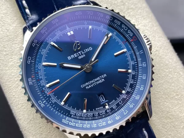 ĐỒNG HỒ BREITLING NIVITIMER REPLICA MẶT XANH BLUE NHÀ MÁY BLS 41MM (1)