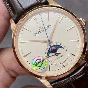 ĐỒNG HỒ JAEGER-LECOULTRE FAKE 11 MẠ VÀNG HỒNG MOON PHASE NHÀ MÁY APS 39MM (1)