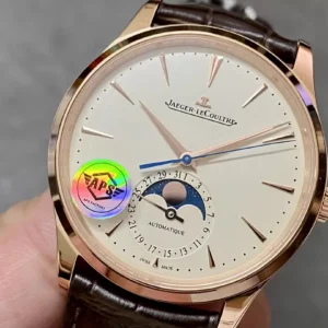 ĐỒNG HỒ JAEGER-LECOULTRE FAKE 11 MẠ VÀNG HỒNG MOON PHASE NHÀ MÁY APS 39MM (1)