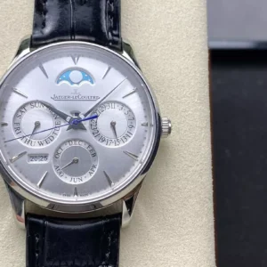 ĐỒNG HỒ JAEGER-LECOULTRE MASTER ULTRA THIN PERPETUAL CALENDAR MẶT BẠC REPLICA 39MM