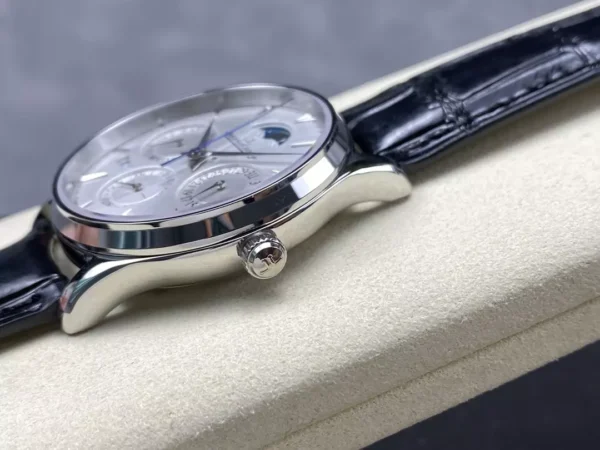 ĐỒNG HỒ JAEGER-LECOULTRE MASTER ULTRA THIN PERPETUAL CALENDAR MẶT BẠC REPLICA 39MM