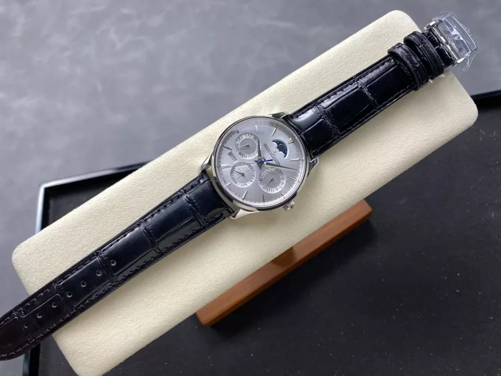 ĐỒNG HỒ JAEGER-LECOULTRE MASTER ULTRA THIN PERPETUAL CALENDAR MẶT BẠC REPLICA 39MM