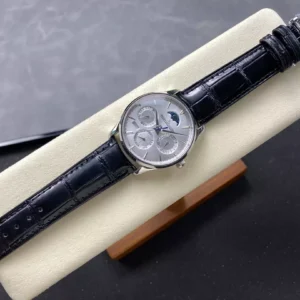 ĐỒNG HỒ JAEGER-LECOULTRE MASTER ULTRA THIN PERPETUAL CALENDAR MẶT BẠC REPLICA 39MM