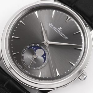 ĐỒNG HỒ JAEGER-LECOULTRE MẶT XÁM MOON PHASE REPLICA DÂY DA NHÀ MÁY GF 39MM