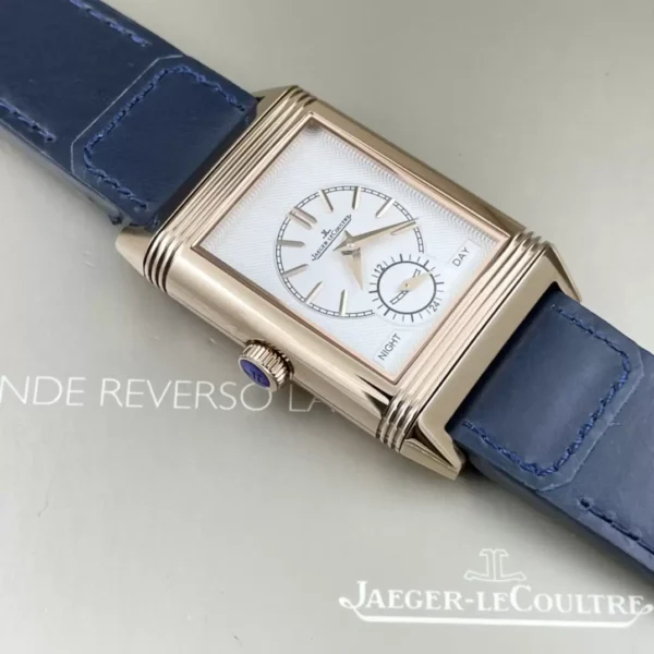 ĐỒNG HỒ JAEGER-LECOULTRE MẶT XANH BLUE REVERSO FAKE 11 NHÀ MÁY MG 29MM (1)