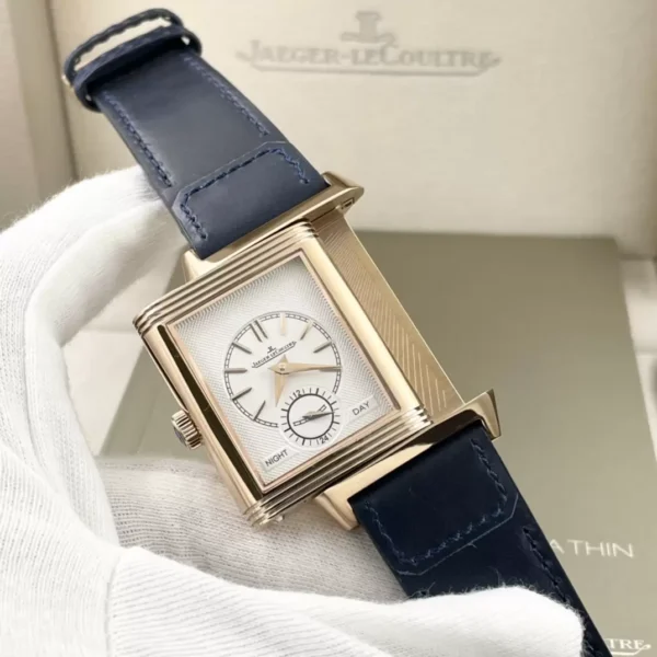 ĐỒNG HỒ JAEGER-LECOULTRE MẶT XANH BLUE REVERSO FAKE 11 NHÀ MÁY MG 29MM (1)