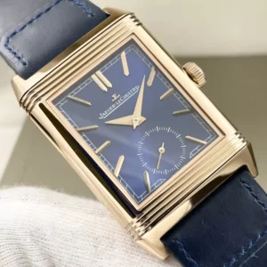 ĐỒNG HỒ JAEGER-LECOULTRE MẶT XANH BLUE REVERSO FAKE 11 NHÀ MÁY MG 29MM (1)