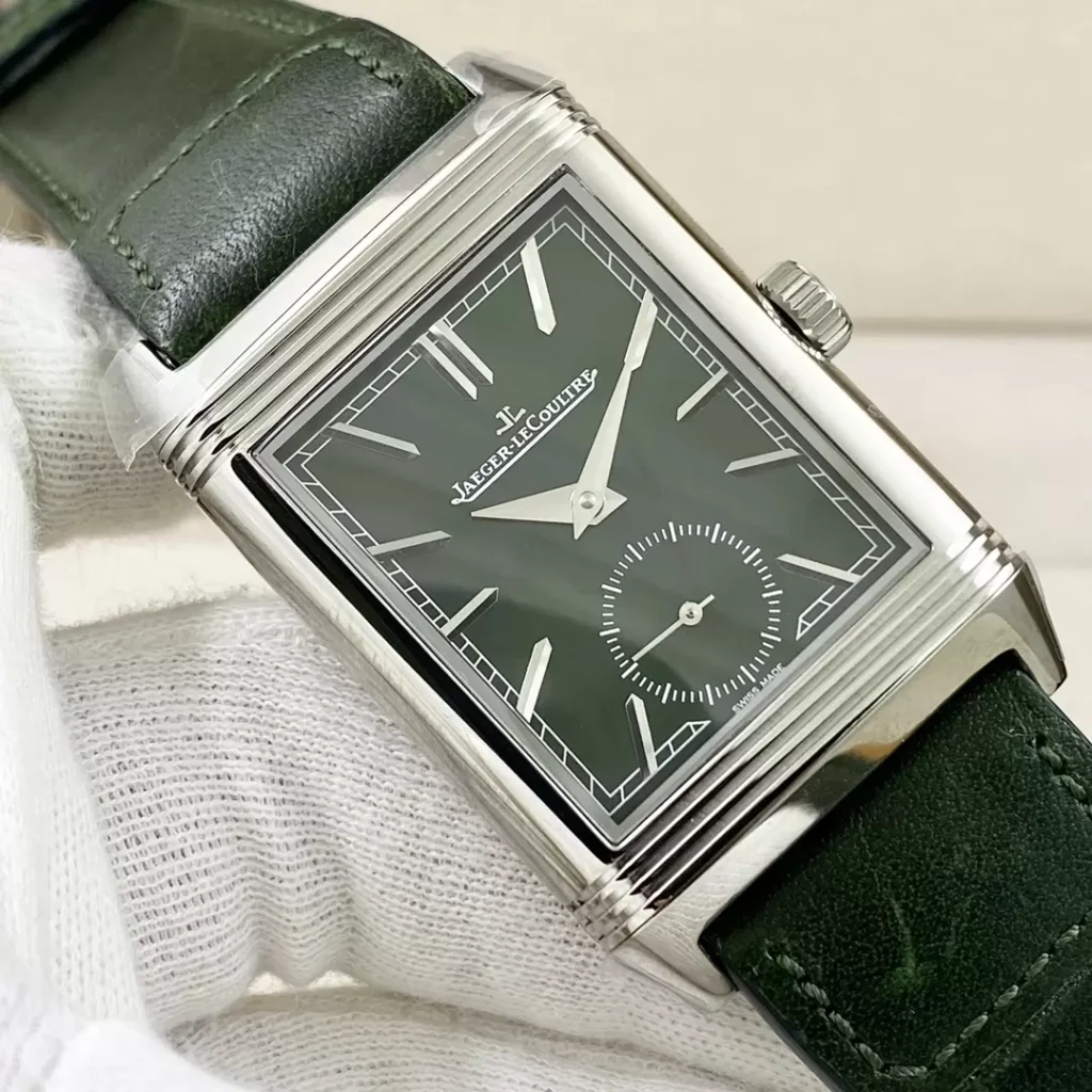 ĐỒNG HỒ JAEGER-LECOULTRE MẶT XANH GREEN REVERSO REP 11 NHÀ MÁY MG 29MM