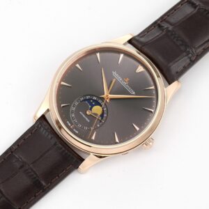 ĐỒNG HỒ JAEGER-LECOULTRE MOON PHASE MẠ VÀNG HỒNG REPLICA MẶT XÁM GF 39MM (1)