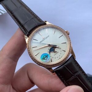 ĐỒNG HỒ JAEGER-LECOULTRE MOON PHASE REPLICA MẠ VÀNG HỒNG NIỀNG ĐÁ APS 39MM (1)