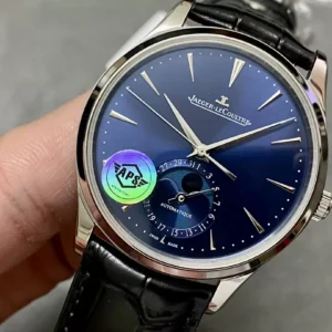 ĐỒNG HỒ JAEGER-LECOULTRE REPLICA 11 MOON PHASE MẶT XANH NHÀ MÁY APS 39MM (1)