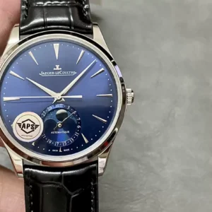 ĐỒNG HỒ JAEGER-LECOULTRE REPLICA 11 MOON PHASE MẶT XANH NHÀ MÁY APS 39MM (1)