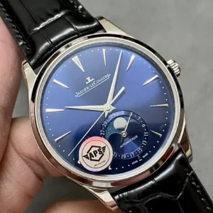 ĐỒNG HỒ JAEGER-LECOULTRE REPLICA 11 MOON PHASE MẶT XANH NHÀ MÁY APS 39MM (1)