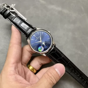 ĐỒNG HỒ JAEGER-LECOULTRE REPLICA 11 MOON PHASE MẶT XANH NHÀ MÁY APS 39MM (1)