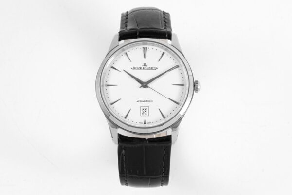 ĐỒNG HỒ JAEGER-LECOULTRE REPLICA ULTRA THIN MASTER DÂY DA ĐEN NHÀ MÁY ZF 40MM (1)