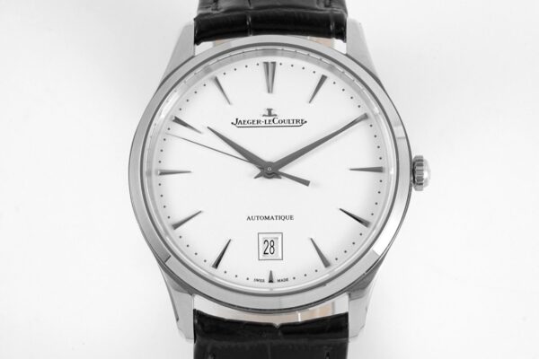 ĐỒNG HỒ JAEGER-LECOULTRE REPLICA ULTRA THIN MASTER DÂY DA ĐEN NHÀ MÁY ZF 40MM (1)