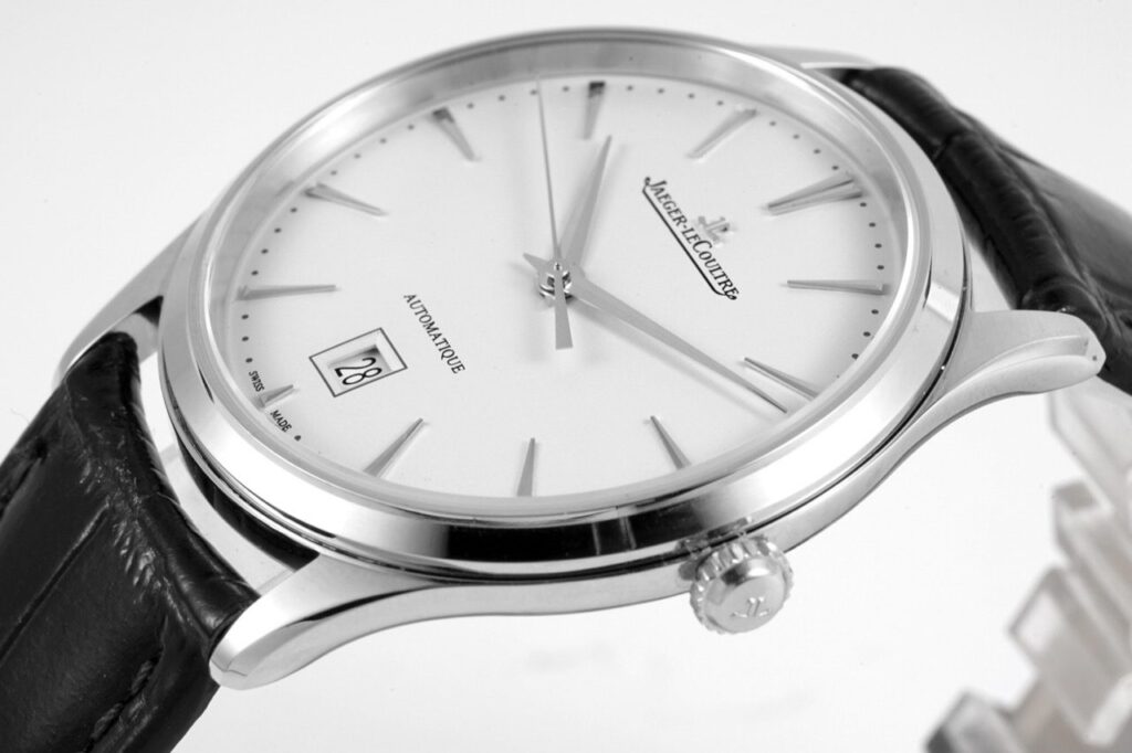 ĐỒNG HỒ JAEGER-LECOULTRE REPLICA ULTRA THIN MASTER DÂY DA ĐEN NHÀ MÁY ZF 40MM (1)