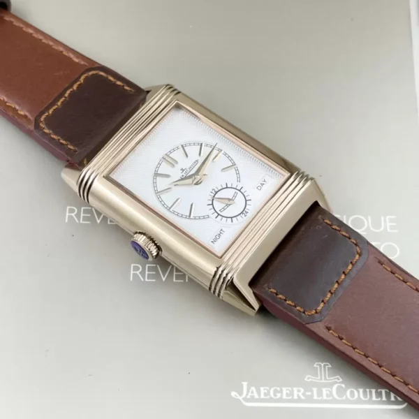 ĐỒNG HỒ JAEGER-LECOULTRE REVERSO 2 MẶT REPLICA MẠ VÀNG HỒNG NHÀ MÁY MG 28MM (1)